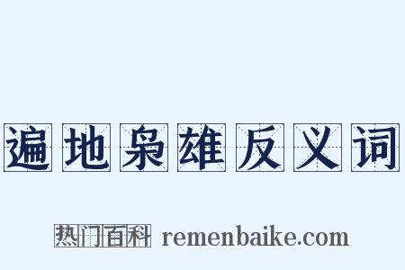 遍地枭雄反义词是什么意思的图片